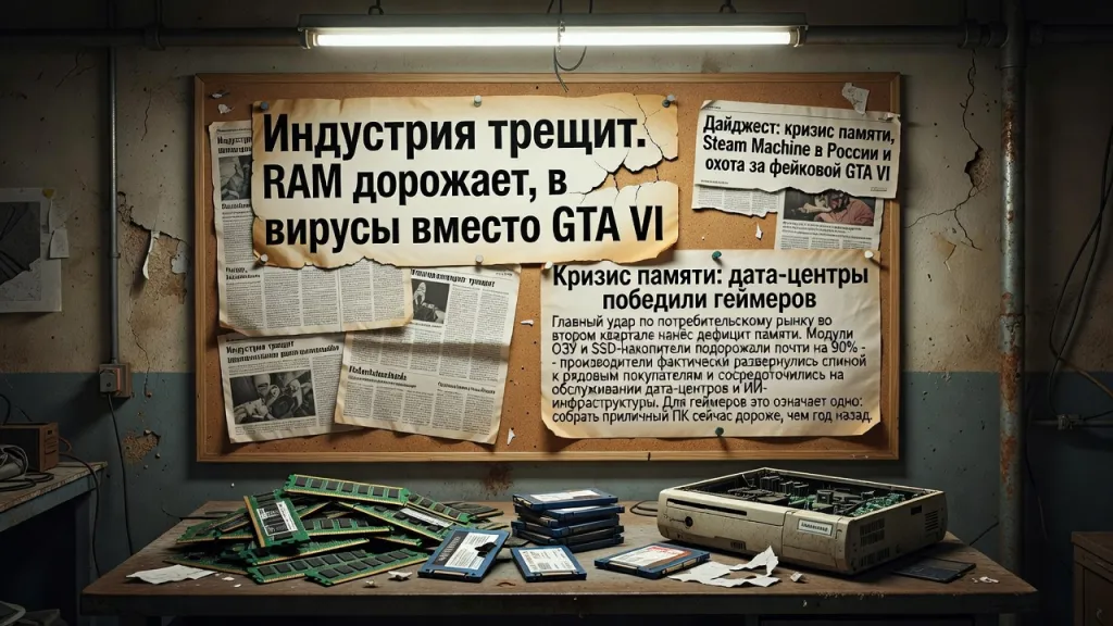 Индустрия трещит. RAM дорожает, вирусы вместо GTA VI